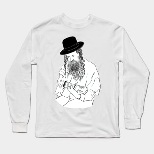 Orthodox Jew playing guitar Long Sleeve T-Shirt